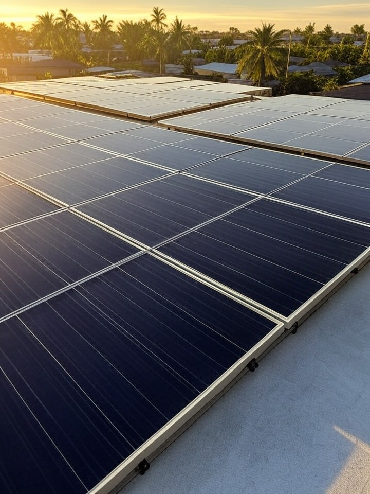 5kW solar panel array installed on a Filipino residential rooftop